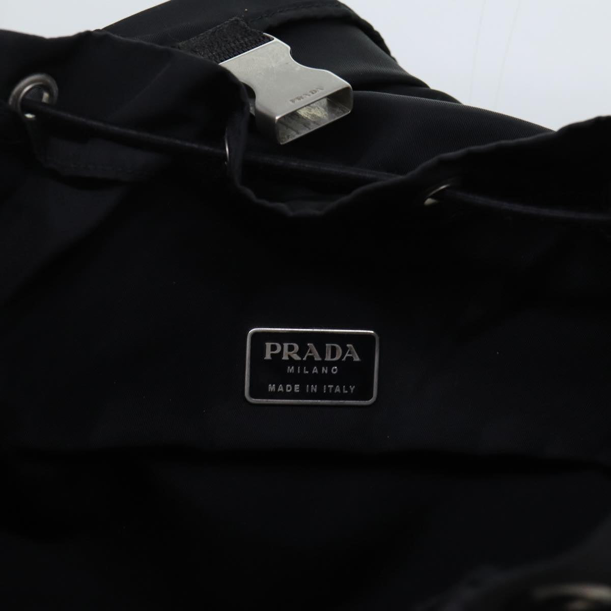 PRADA Backpack Nylon Black Auth bs12816