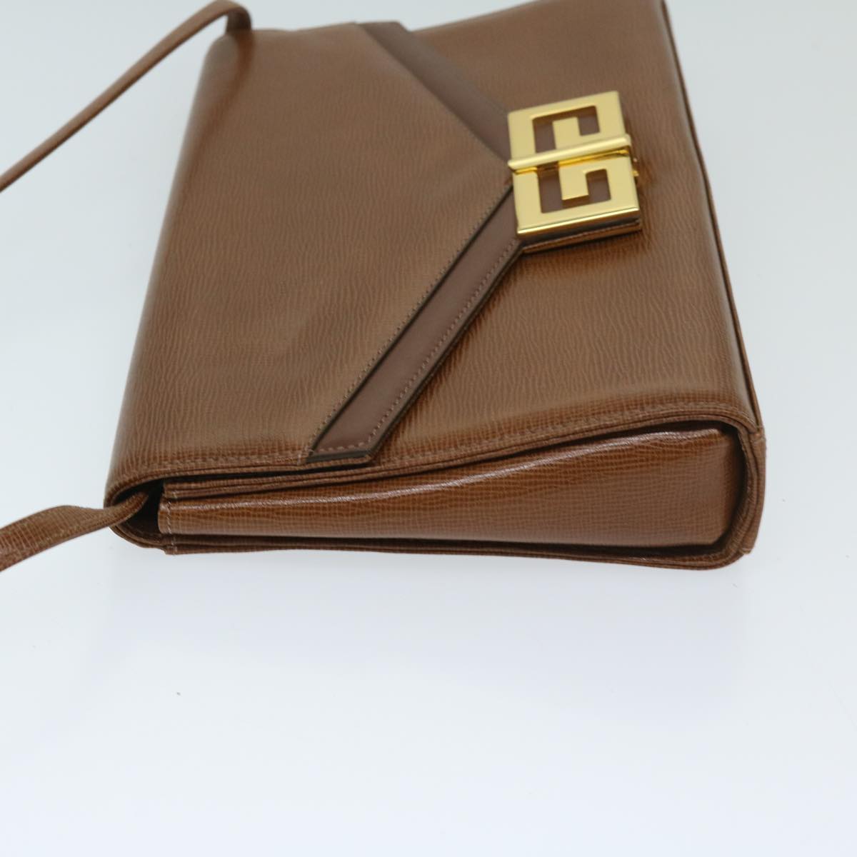 GIVENCHY Shoulder Bag Leather Brown Auth bs12855