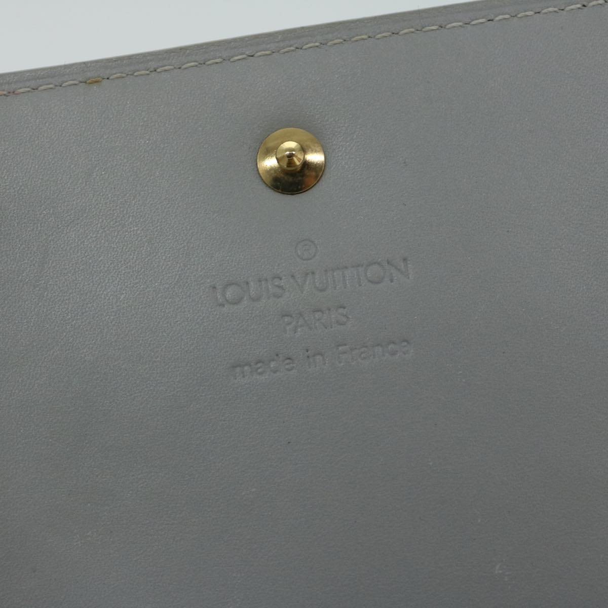 LOUIS VUITTON Monogram Vernis Walker Wallet Beige M91074 LV Auth bs12889