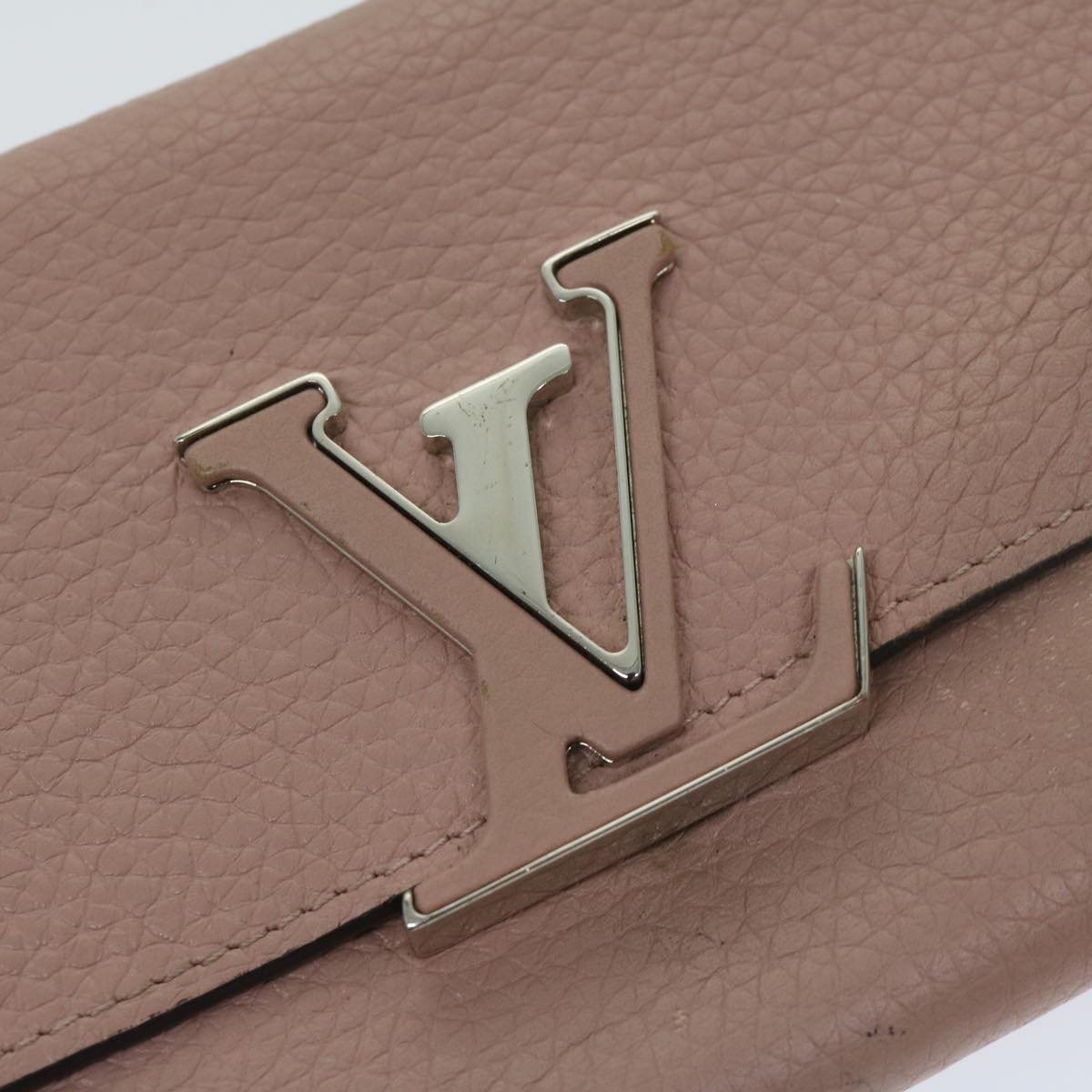 LOUIS VUITTON Capusine Long Wallet Leather Pink M61250 LV Auth bs12930