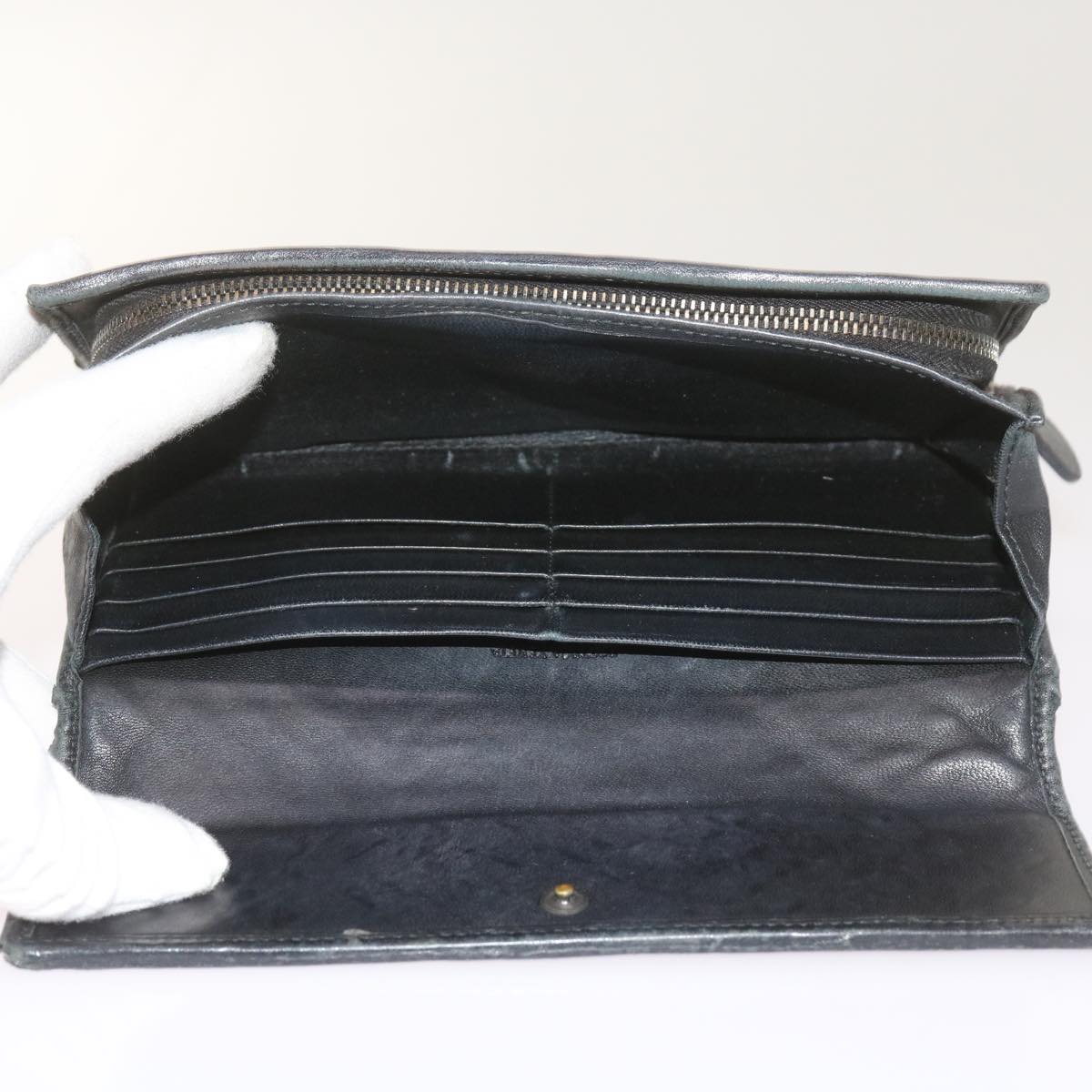 BOTTEGA VENETA INTRECCIATO Wallet Leather 6Set Black Pink blue Auth bs12964