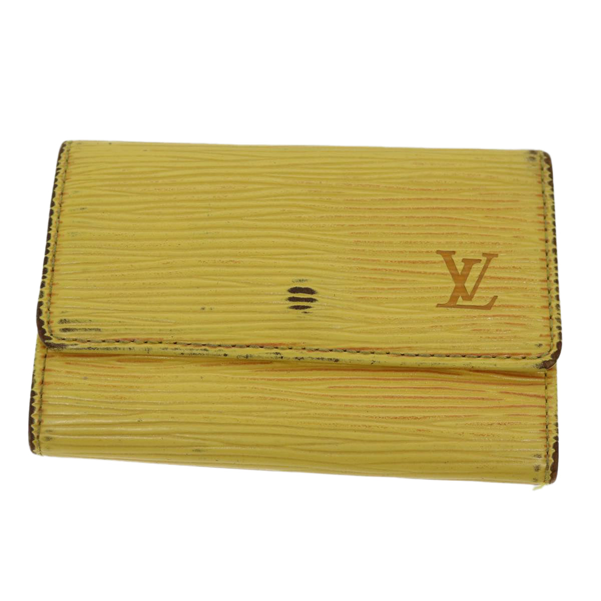 LOUIS VUITTON Epi Key Case Card Case 4Set Black Blue yellow LV Auth bs12975