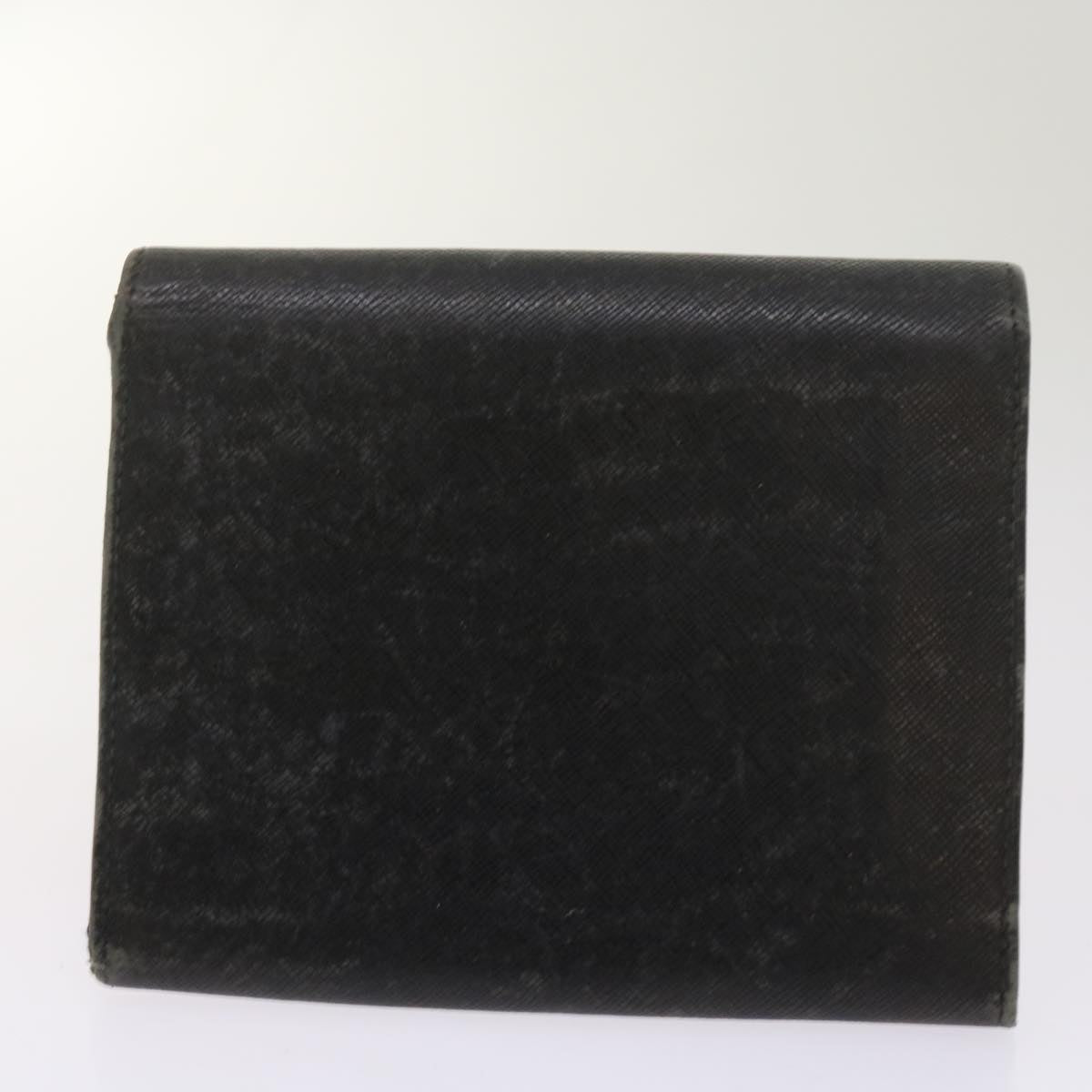 PRADA Wallet Leather nylon 11 pieces Black Auth bs12980