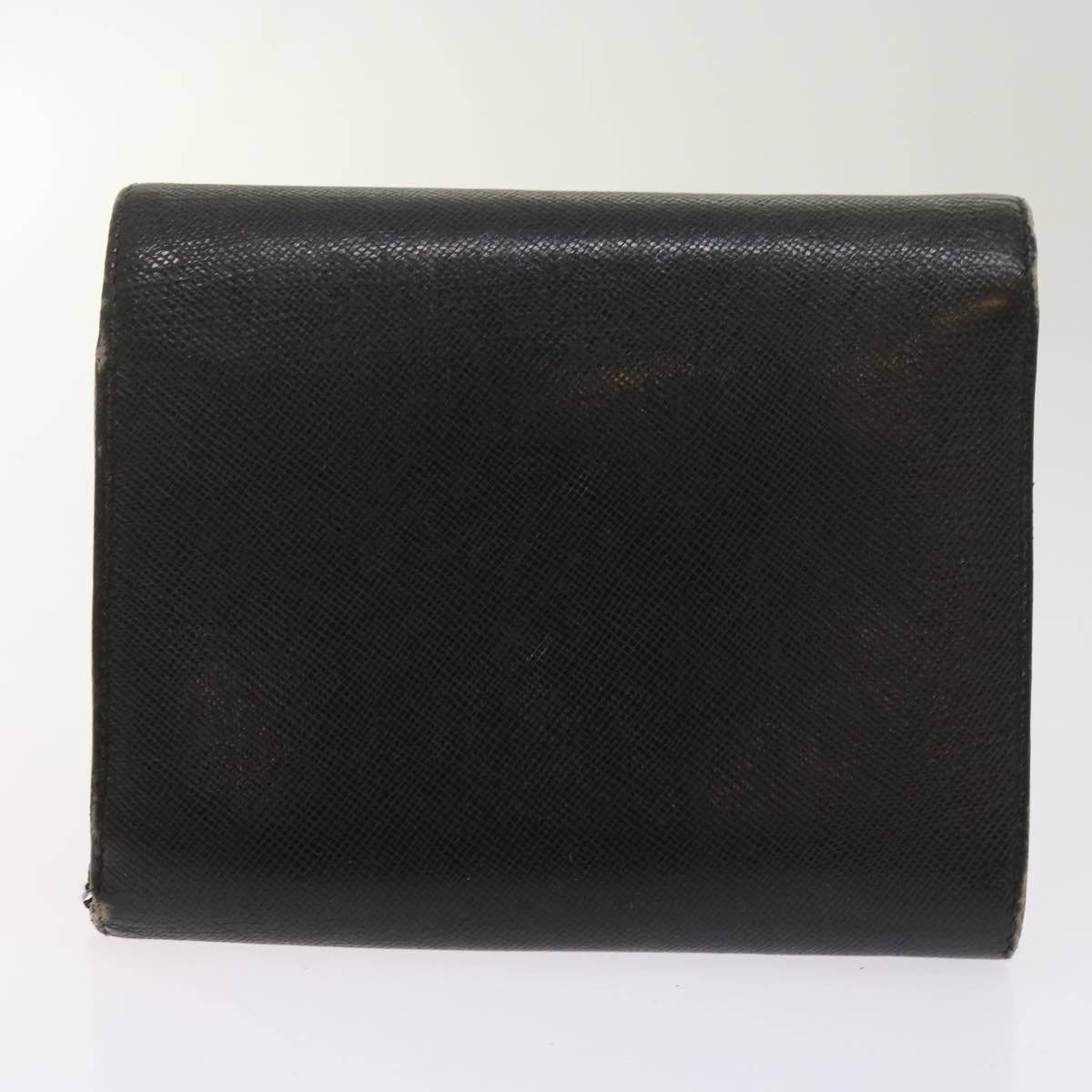 PRADA Wallet Leather nylon 11 pieces Black Auth bs12980