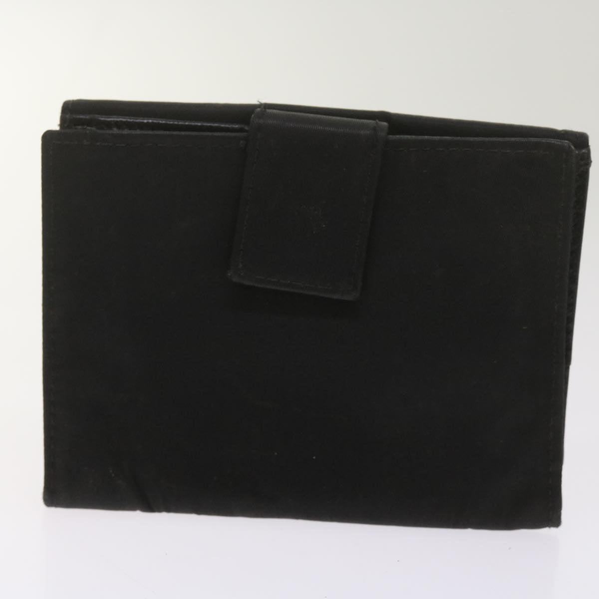 PRADA Wallet Leather nylon 11 pieces Black Auth bs12980