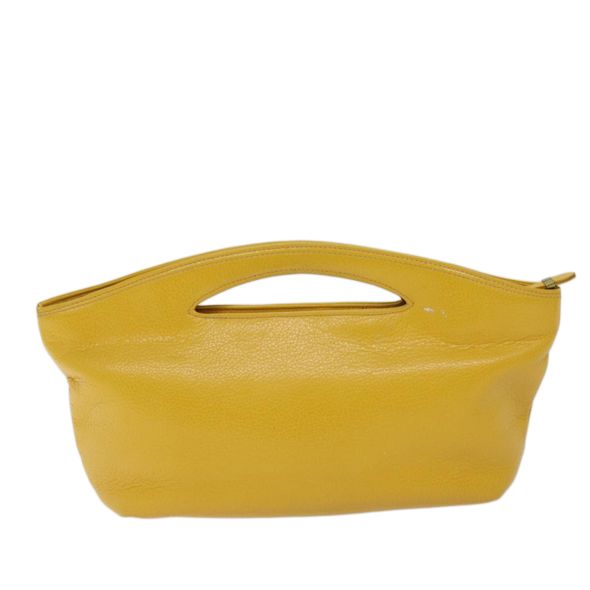 GIVENCHY Hand Bag Leather Yellow Auth bs13121