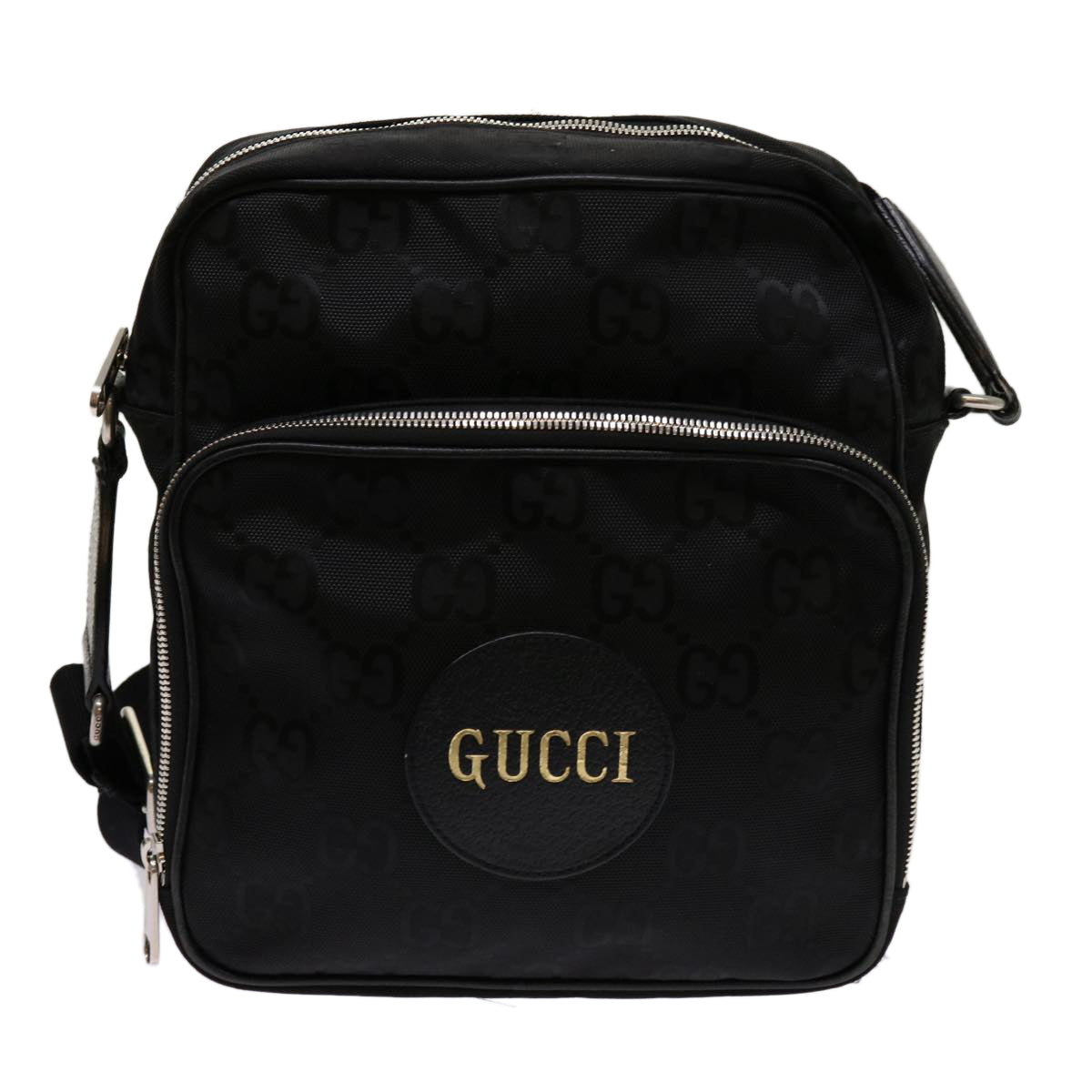 GUCCI GG Canvas Shoulder Bag Black 625858 Auth bs13139