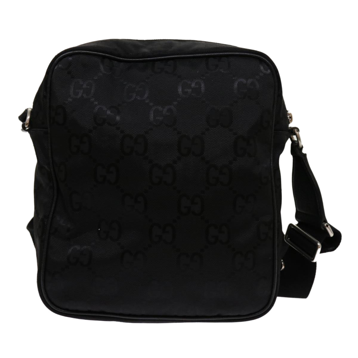 GUCCI GG Canvas Shoulder Bag Black 625858 Auth bs13139