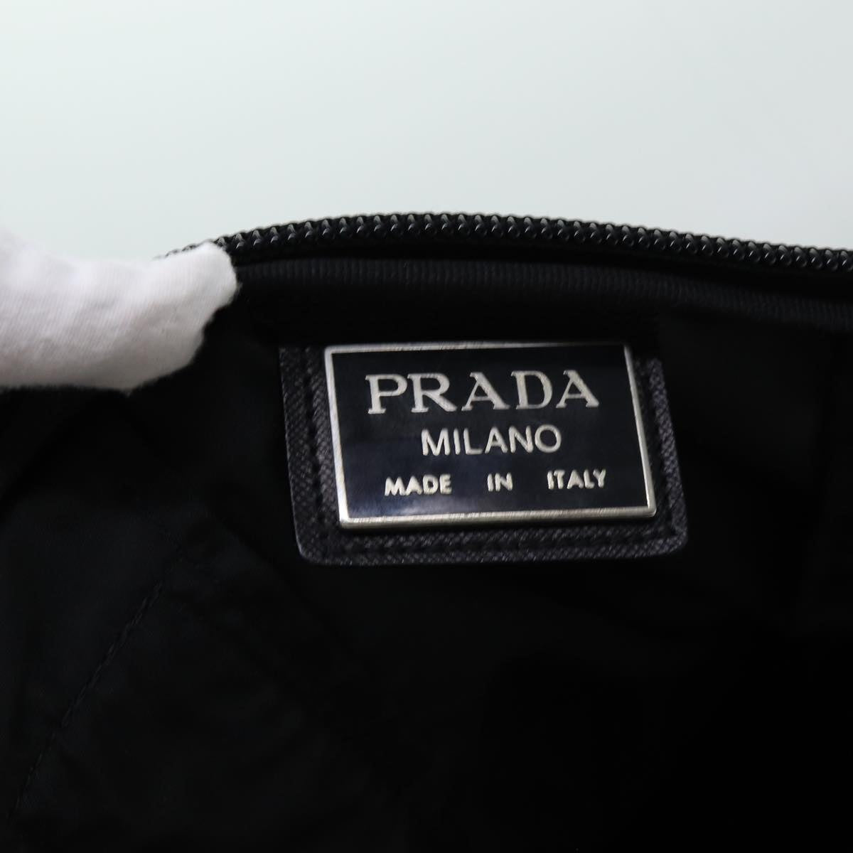 PRADA Boston Bag Nylon 2way Black Auth bs13144