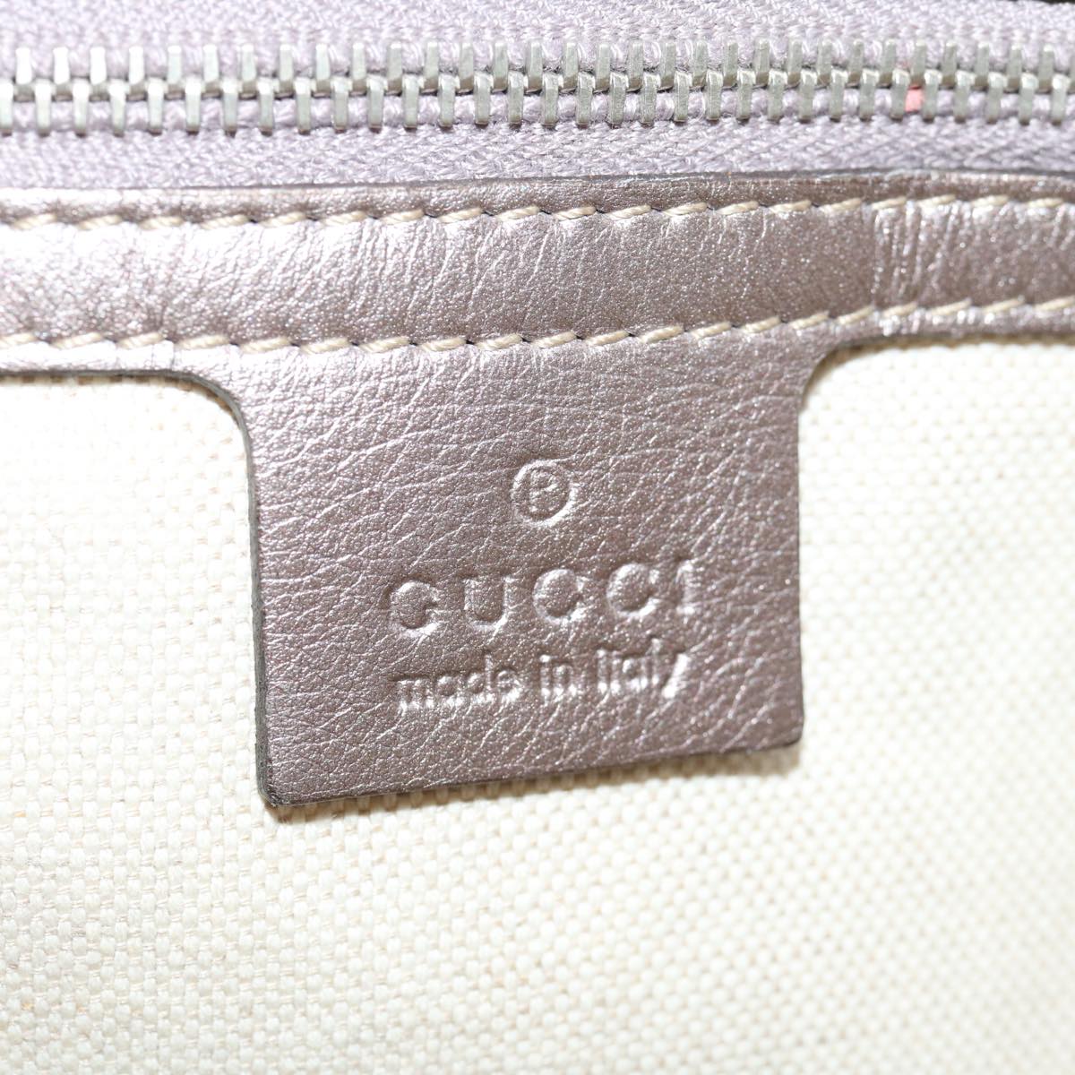 GUCCI GG Canvas Guccissima GG Twins Tote Bag Silver Tone 232957 Auth bs13179