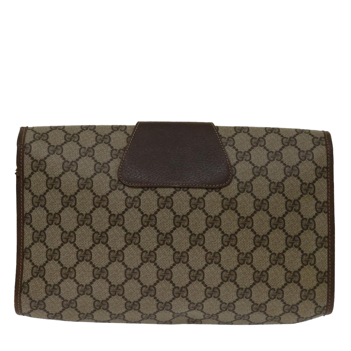 GUCCI GG Supreme Web Sherry Line Clutch Bag Beige Green 89 01 031 Auth bs13255