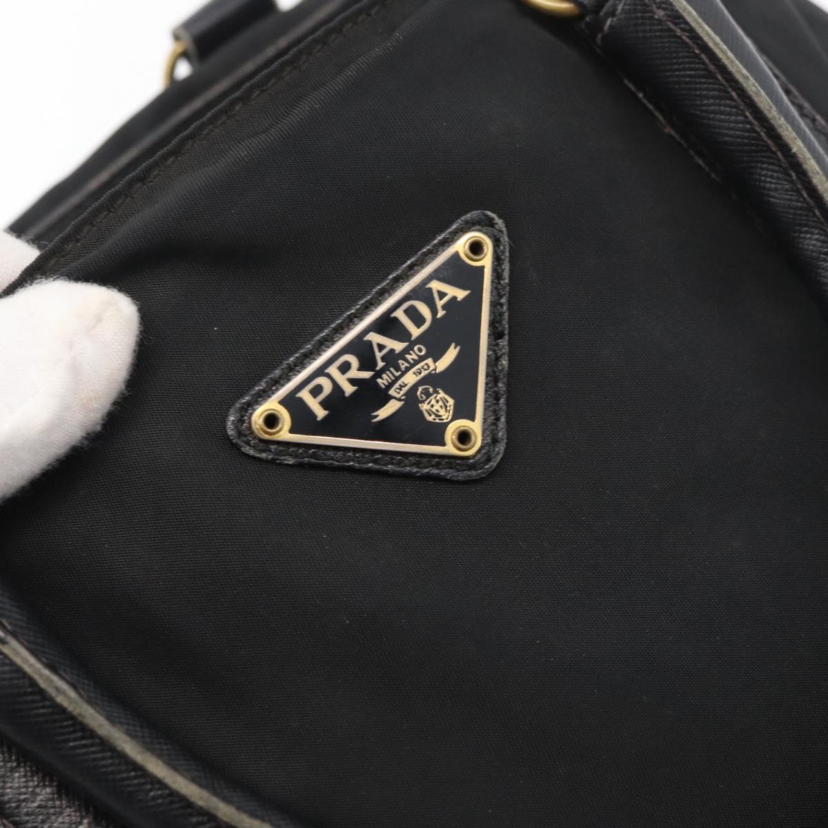 PRADA Hand Bag Nylon Black Auth bs13283