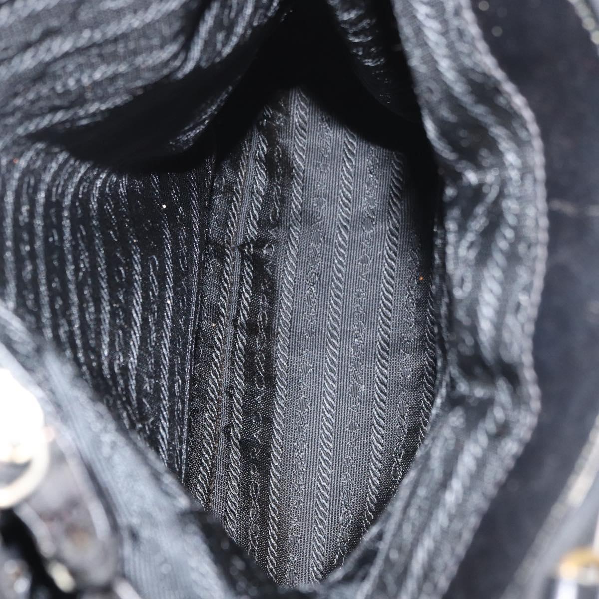 PRADA Hand Bag Nylon Black Auth bs13283