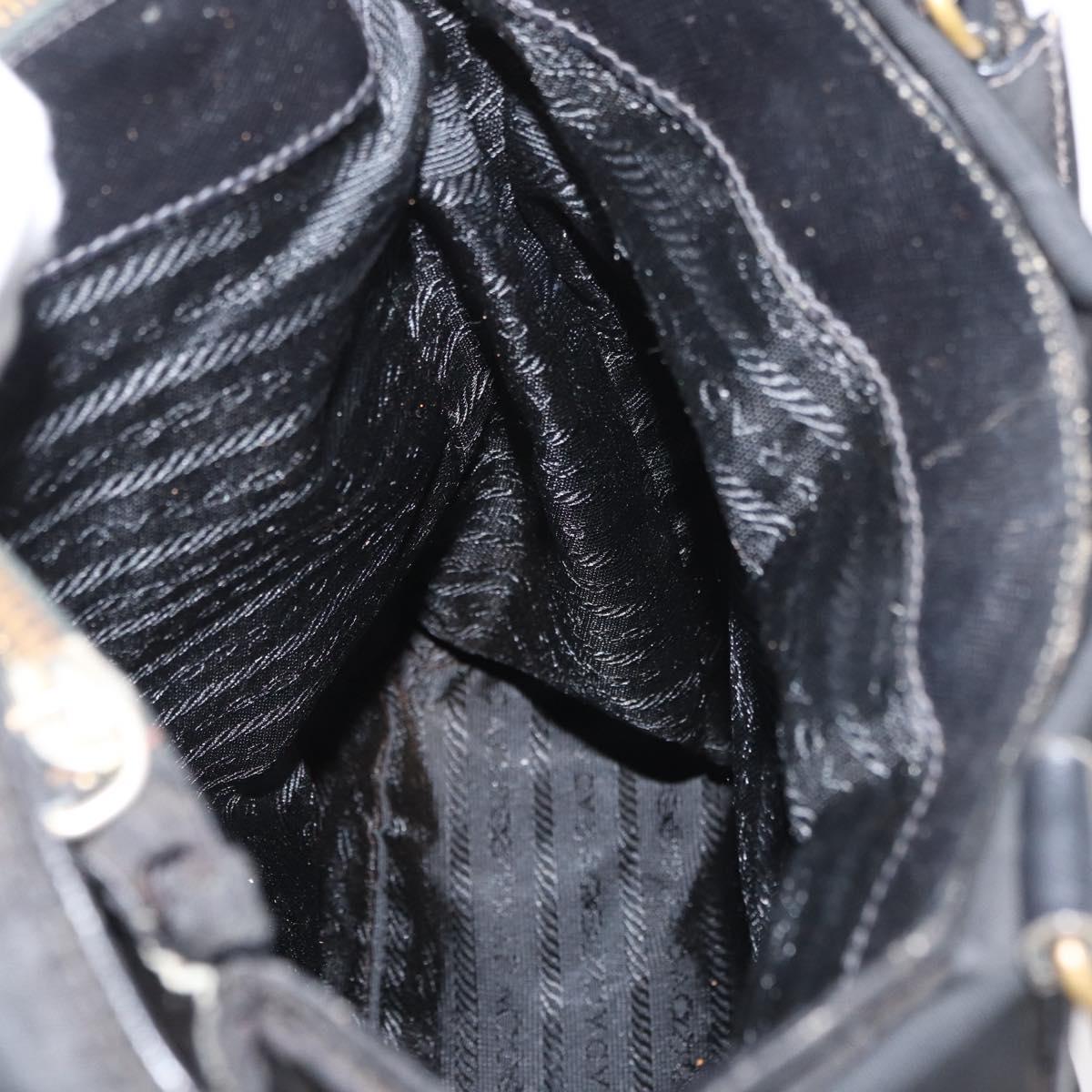 PRADA Hand Bag Nylon Black Auth bs13283