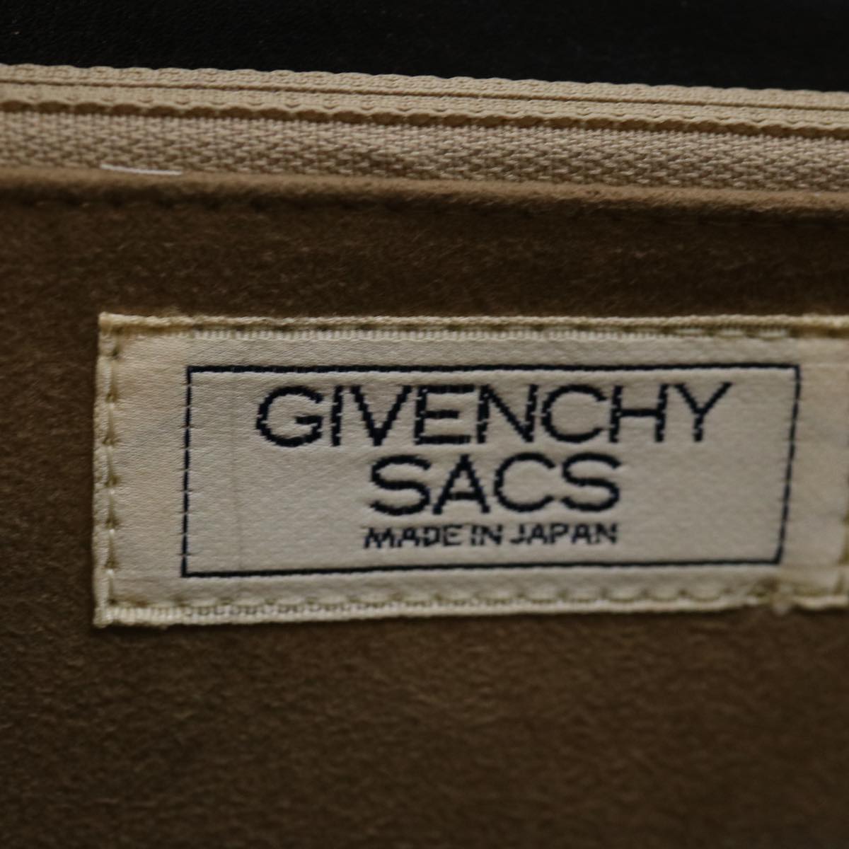 GIVENCHY Clutch Bag Leather Black Auth bs13297