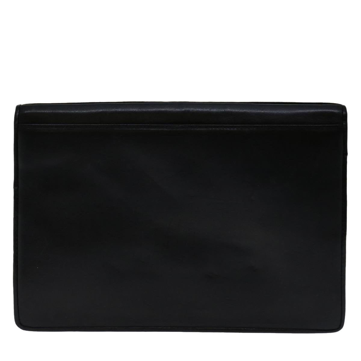 GIVENCHY Clutch Bag Leather Black Auth bs13297