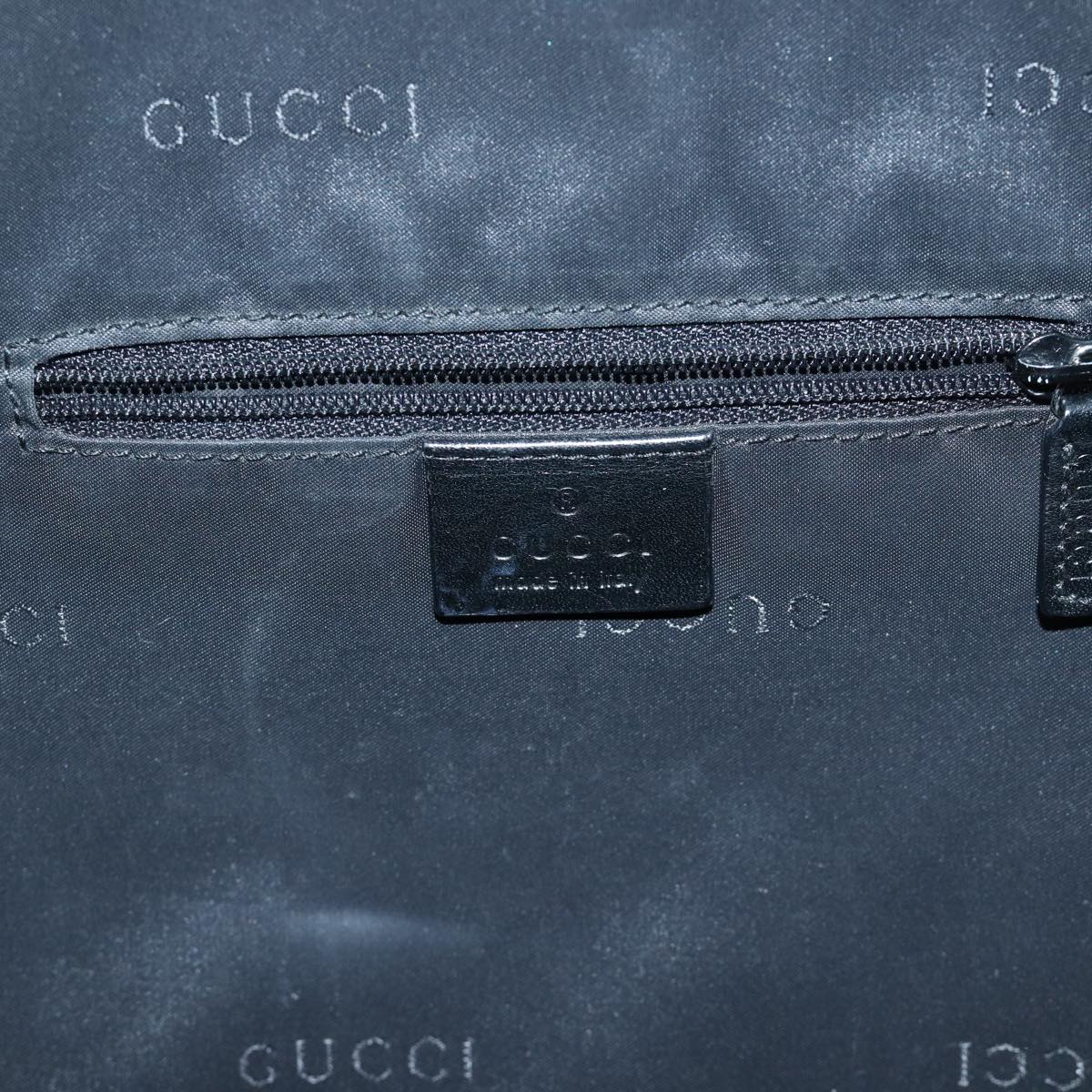 GUCCI Shoulder Bag Nylon Black 001 1955 Auth bs13302