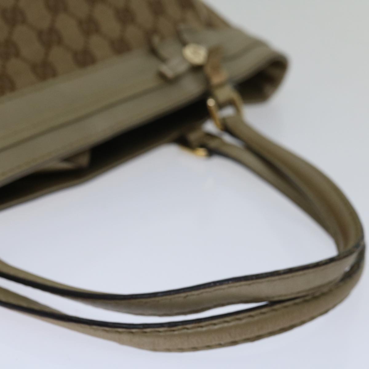 GUCCI GG Canvas Tote Bag Beige 257061 Auth bs13303