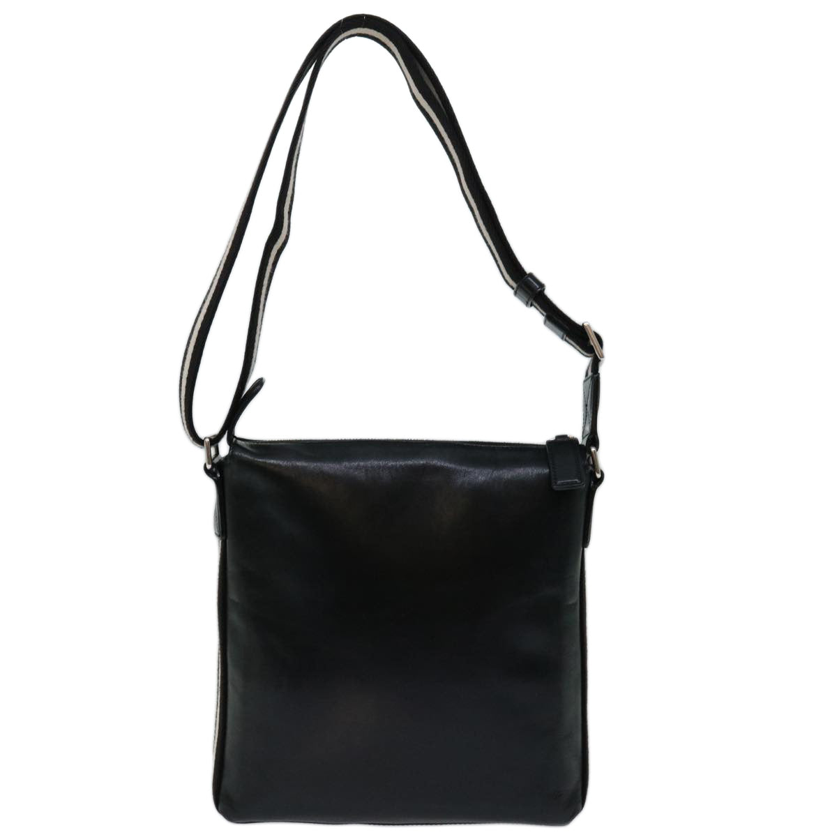 BALLY Shoulder Bag Leather Black Auth bs13347