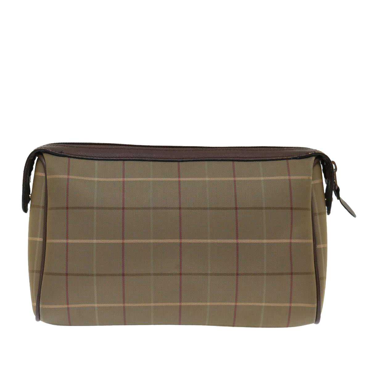 Burberrys Nova Check Clutch Bag Canvas Brown Auth bs13367