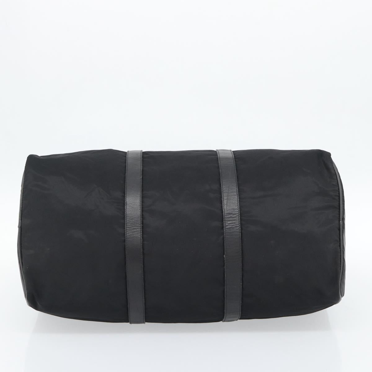 PRADA Boston Bag Nylon Black Auth bs13423
