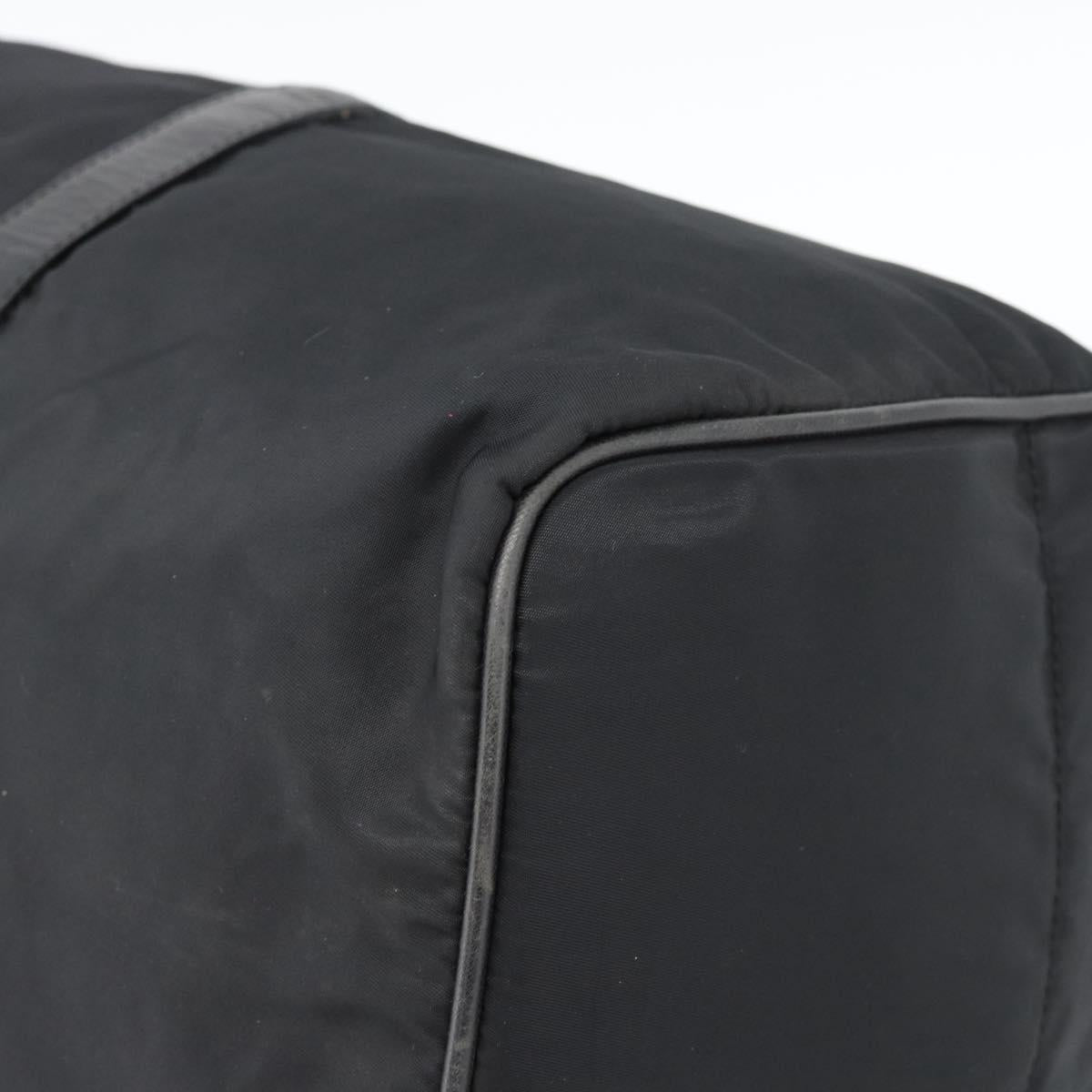 PRADA Boston Bag Nylon Black Auth bs13423