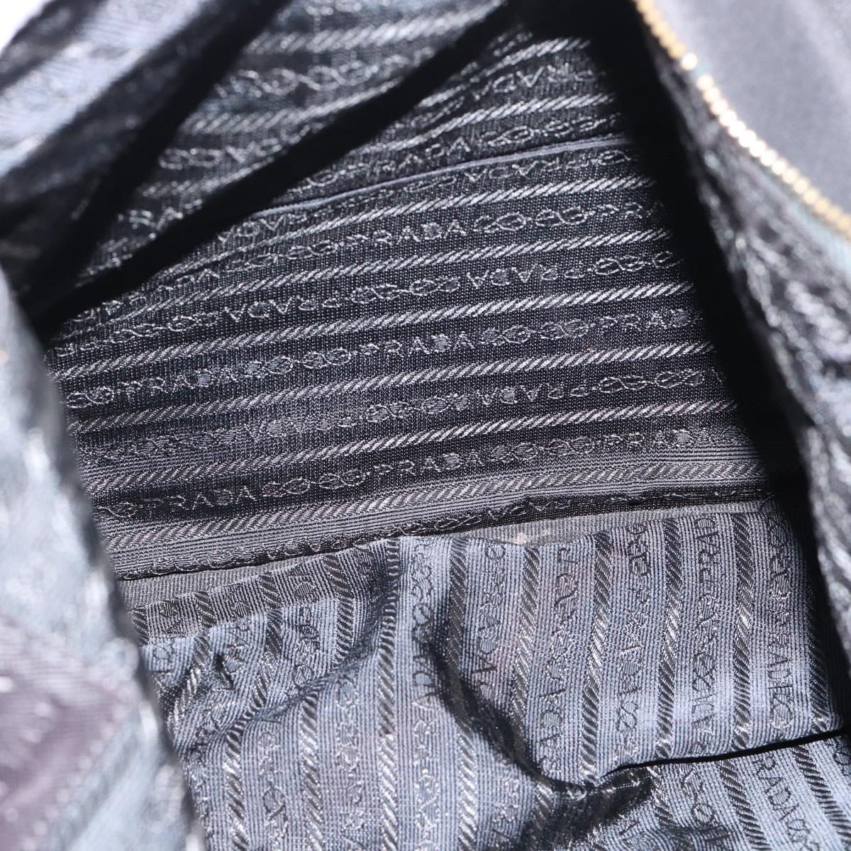 PRADA Boston Bag Nylon Black Auth bs13423