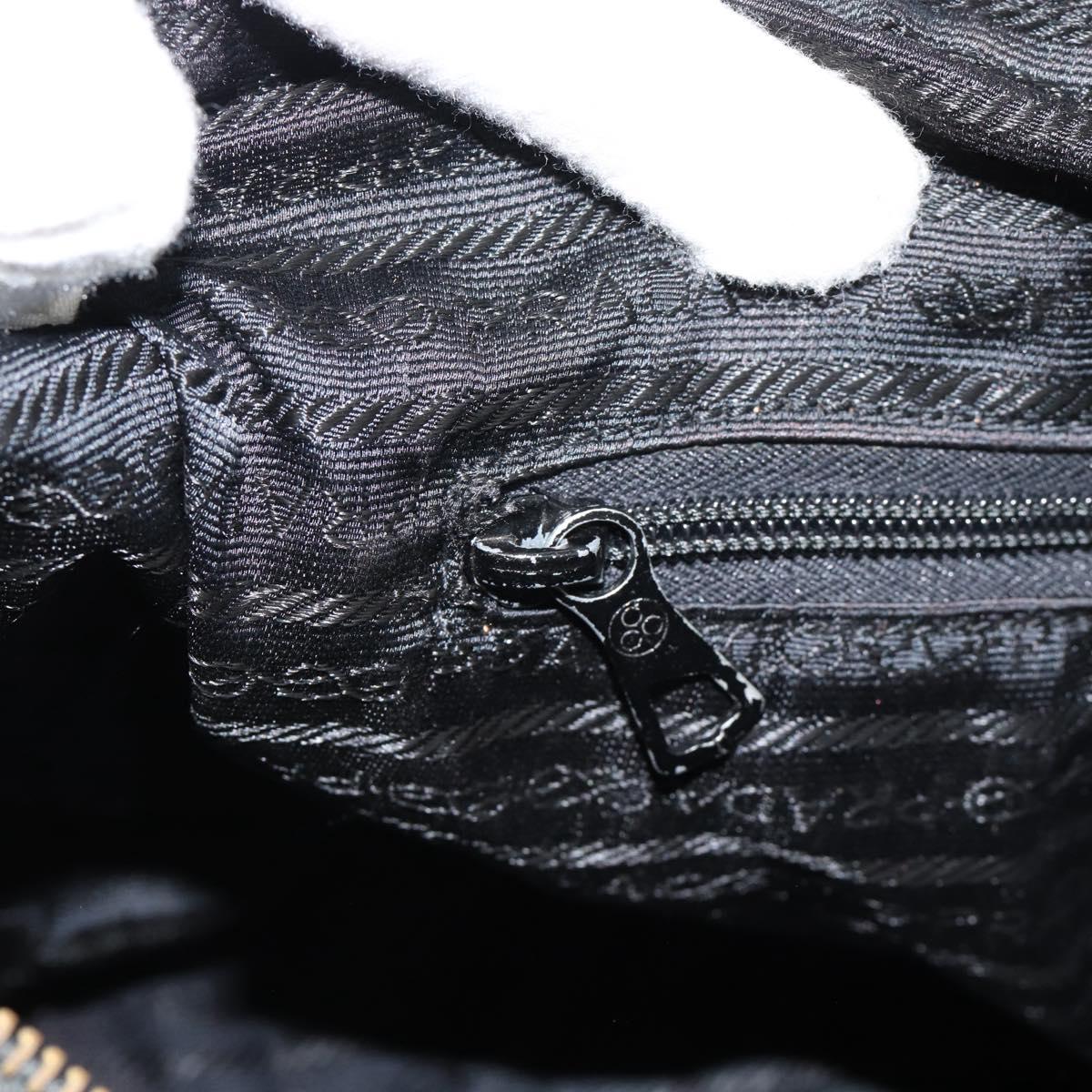 PRADA Boston Bag Nylon Black Auth bs13423