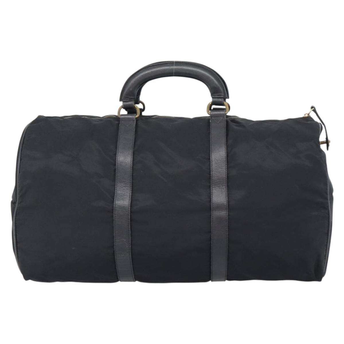 PRADA Boston Bag Nylon Black Auth bs13423