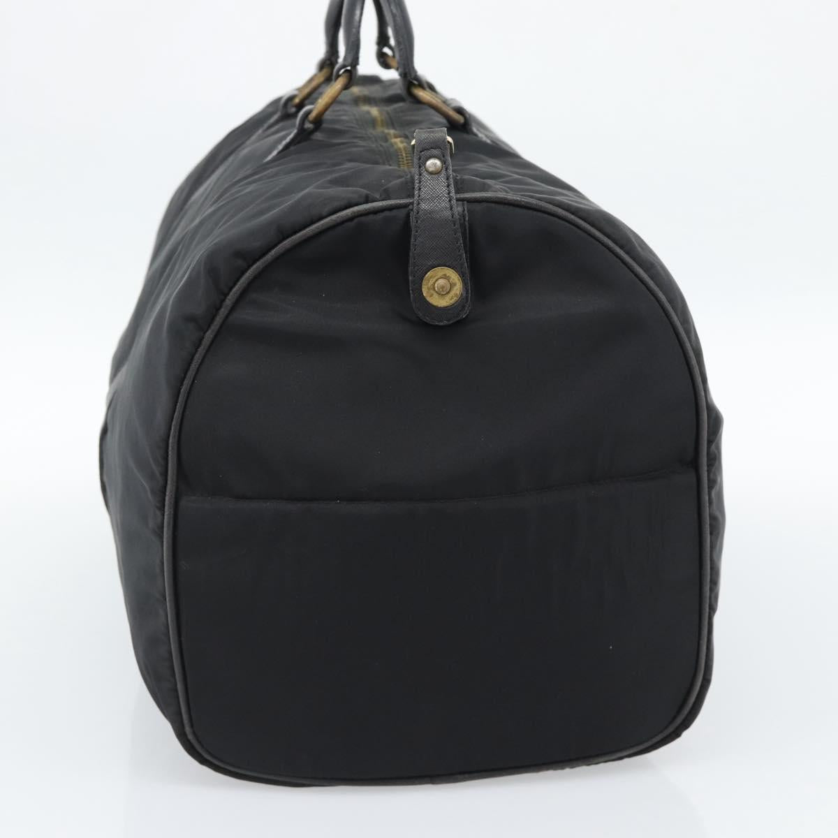 PRADA Boston Bag Nylon Black Auth bs13423