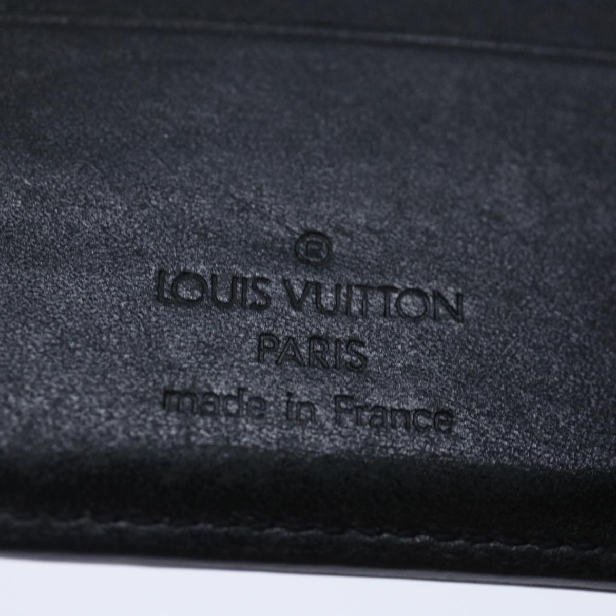 LOUIS VUITTON Nomad Multipuru Wallet Leather Black LV Auth bs13444