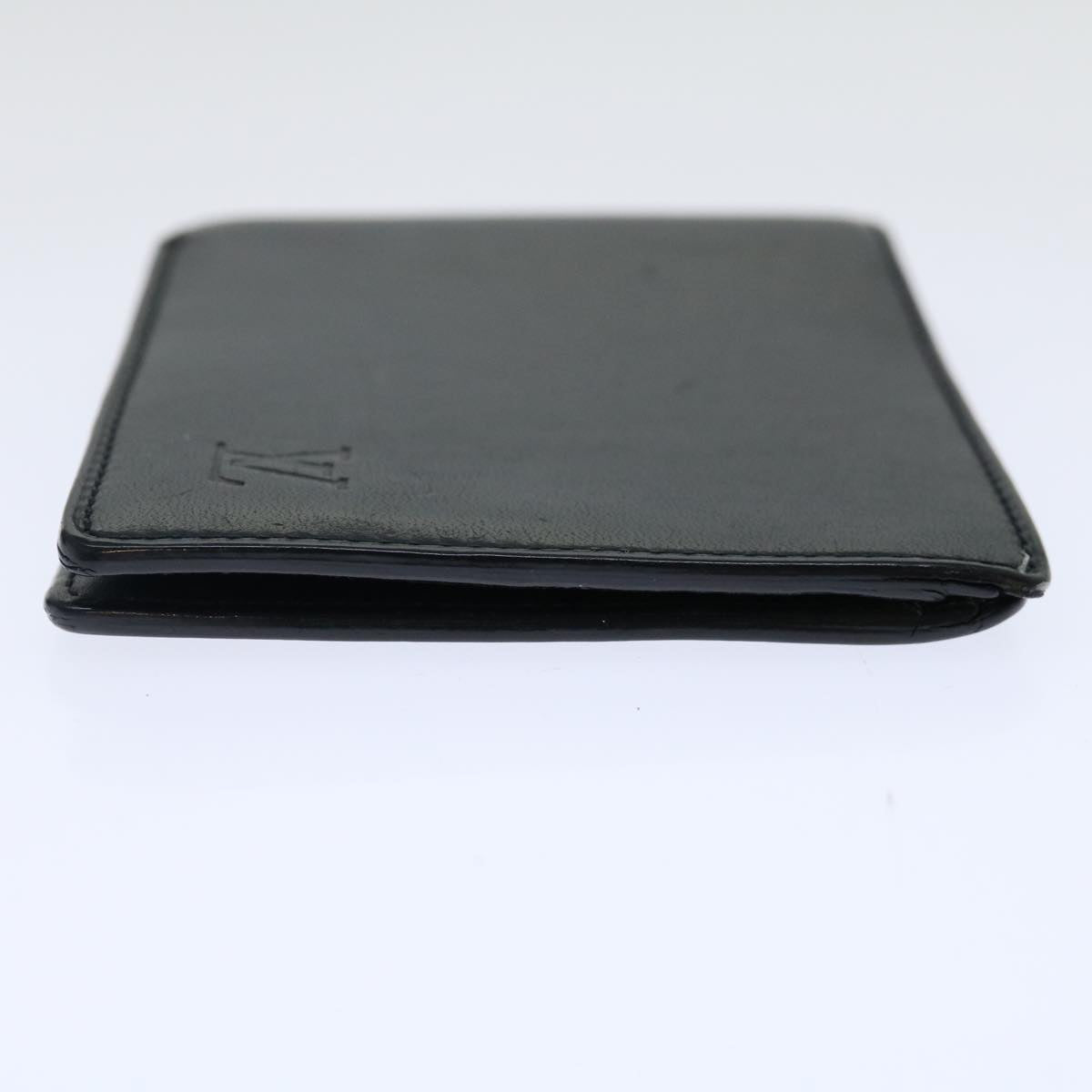 LOUIS VUITTON Nomad Multipuru Wallet Leather Black LV Auth bs13444