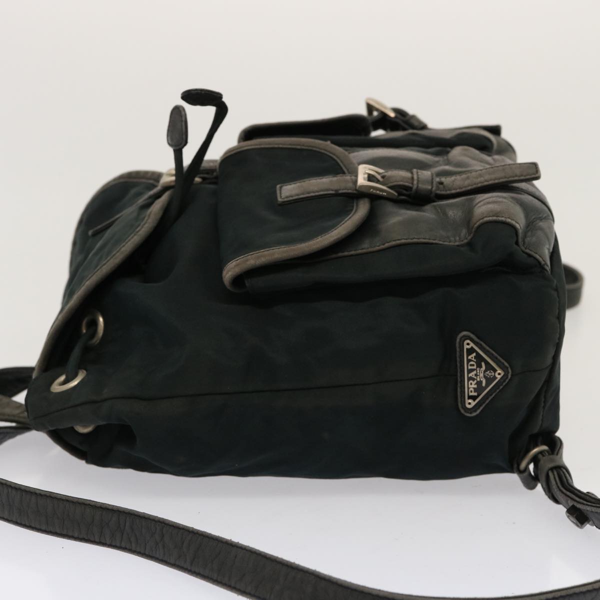 PRADA Backpack Nylon Green Auth bs13480