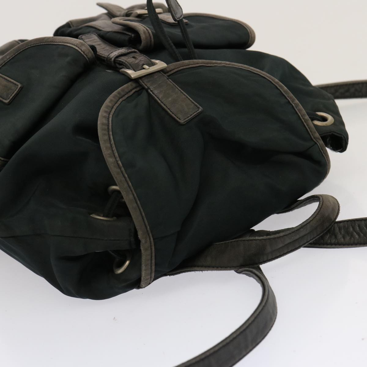 PRADA Backpack Nylon Green Auth bs13480