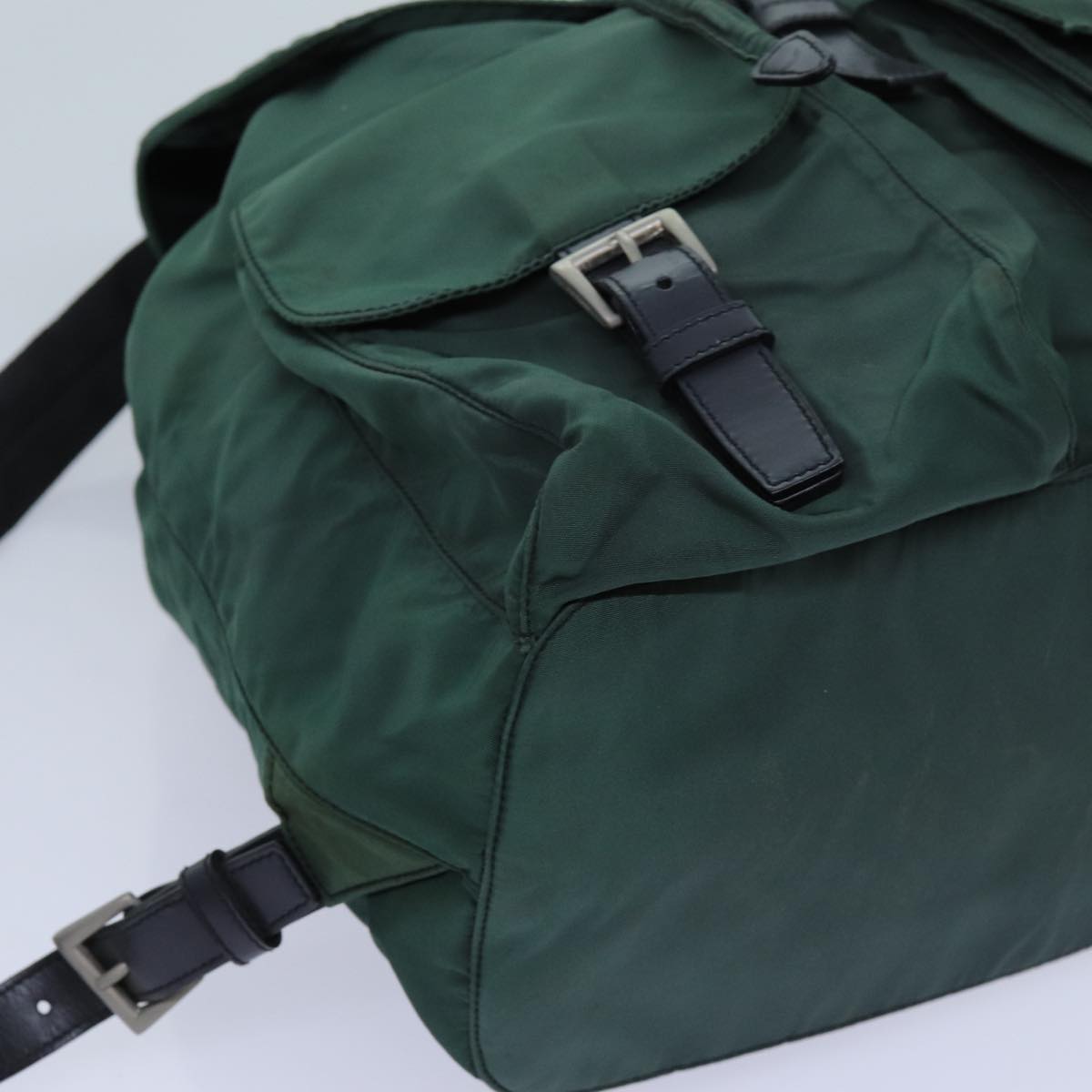 PRADA Backpack Nylon Green Auth bs13563