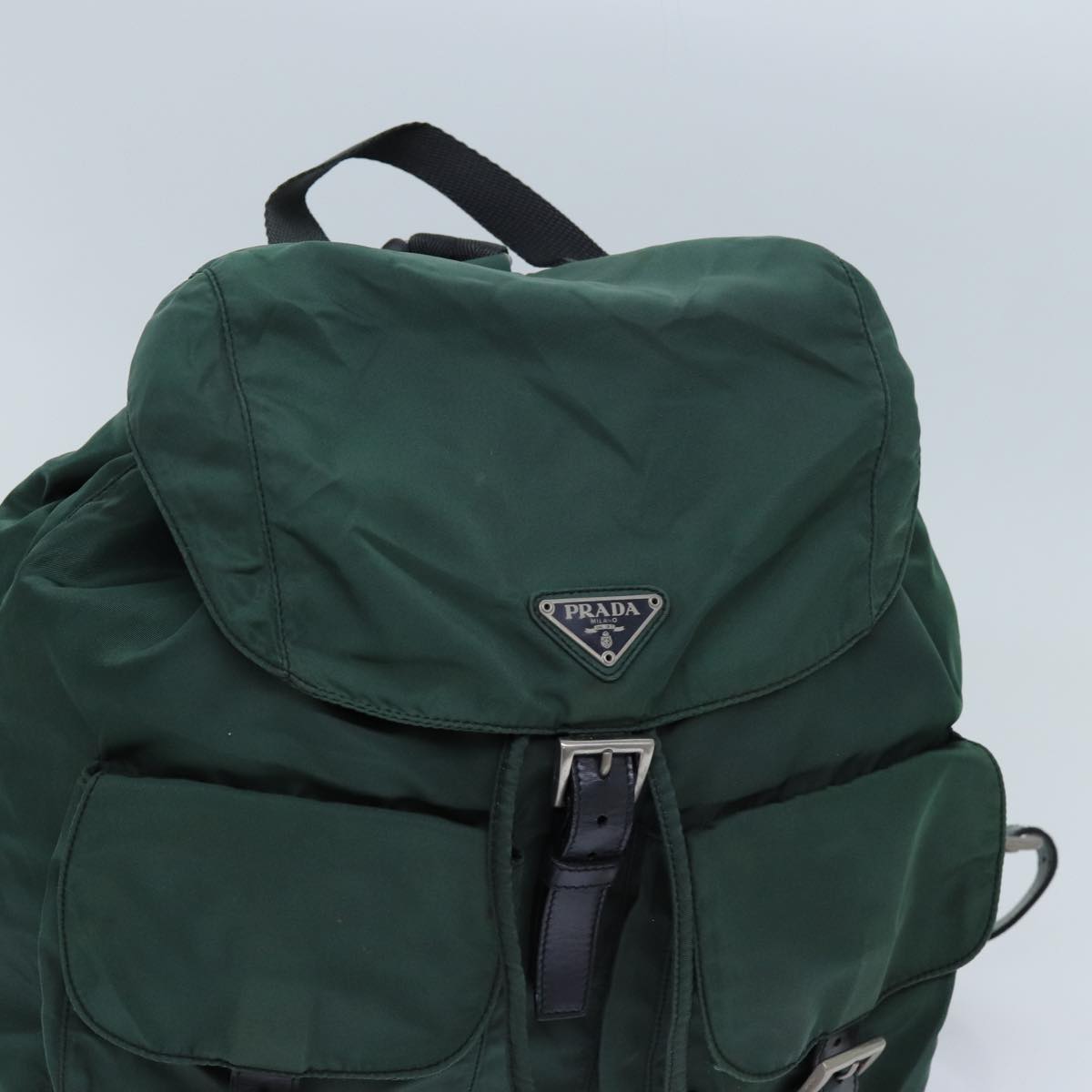 PRADA Backpack Nylon Green Auth bs13563