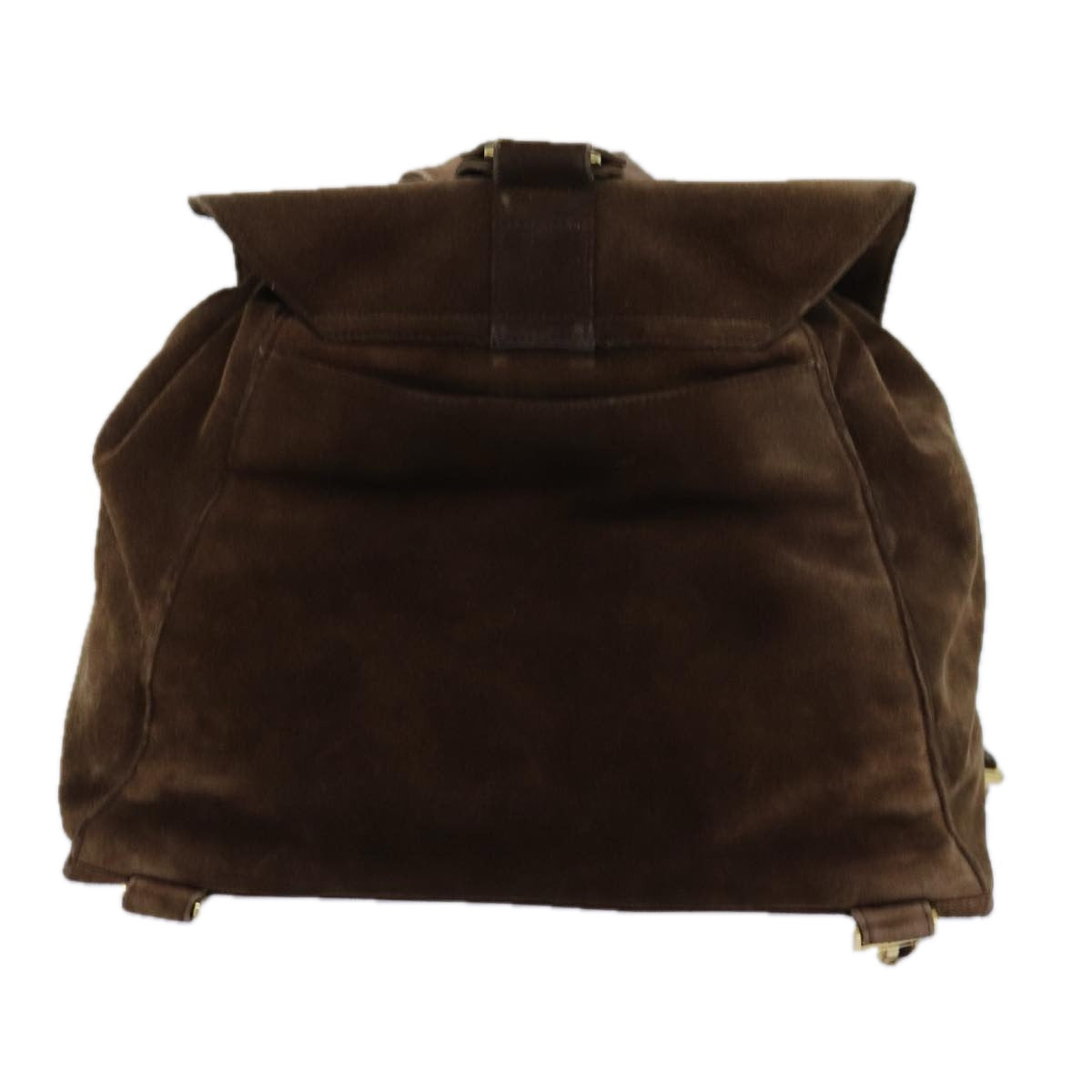 CHANEL COCO Mark Backpack Suede Brown CC Auth bs13597