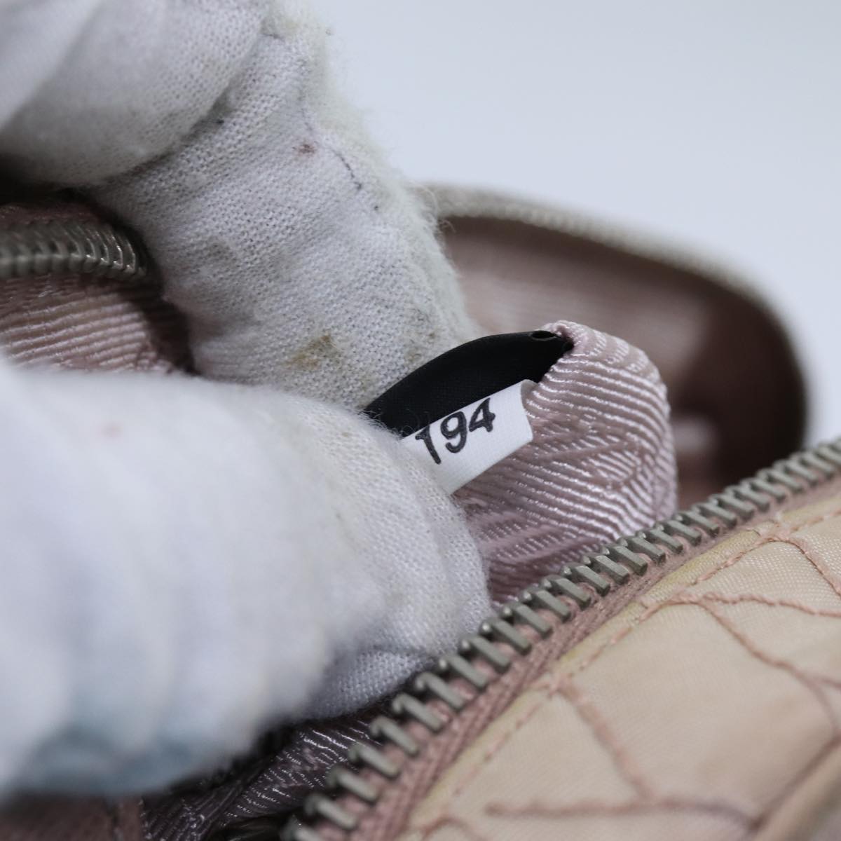 PRADA Quilted Hand Bag Nylon 2way Pink Auth bs13603