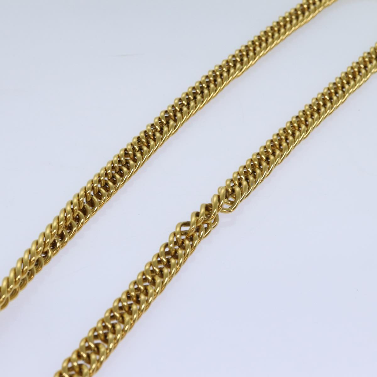 CHANEL Chain Pearl Belt metal Gold CC Auth bs13679