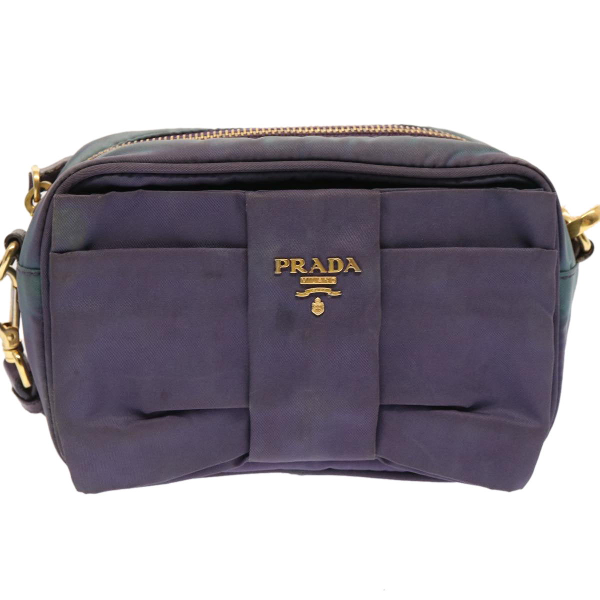 PRADA Shoulder Bag Nylon Purple Auth bs13702