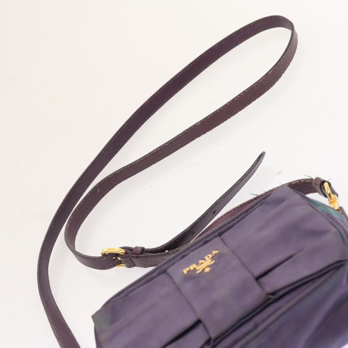 PRADA Shoulder Bag Nylon Purple Auth bs13702