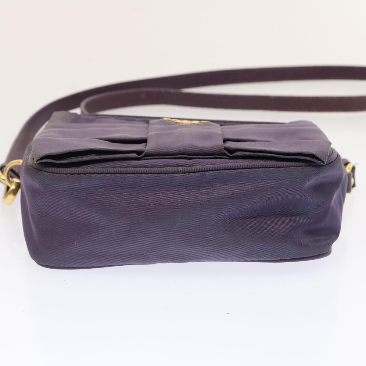 PRADA Shoulder Bag Nylon Purple Auth bs13702