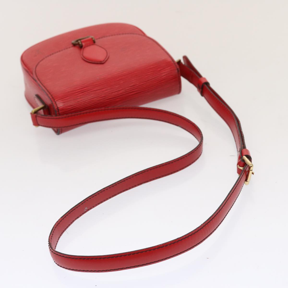 LOUIS VUITTON Epi Saint Cloud PM Shoulder Bag Red M52217 LV Auth bs13789