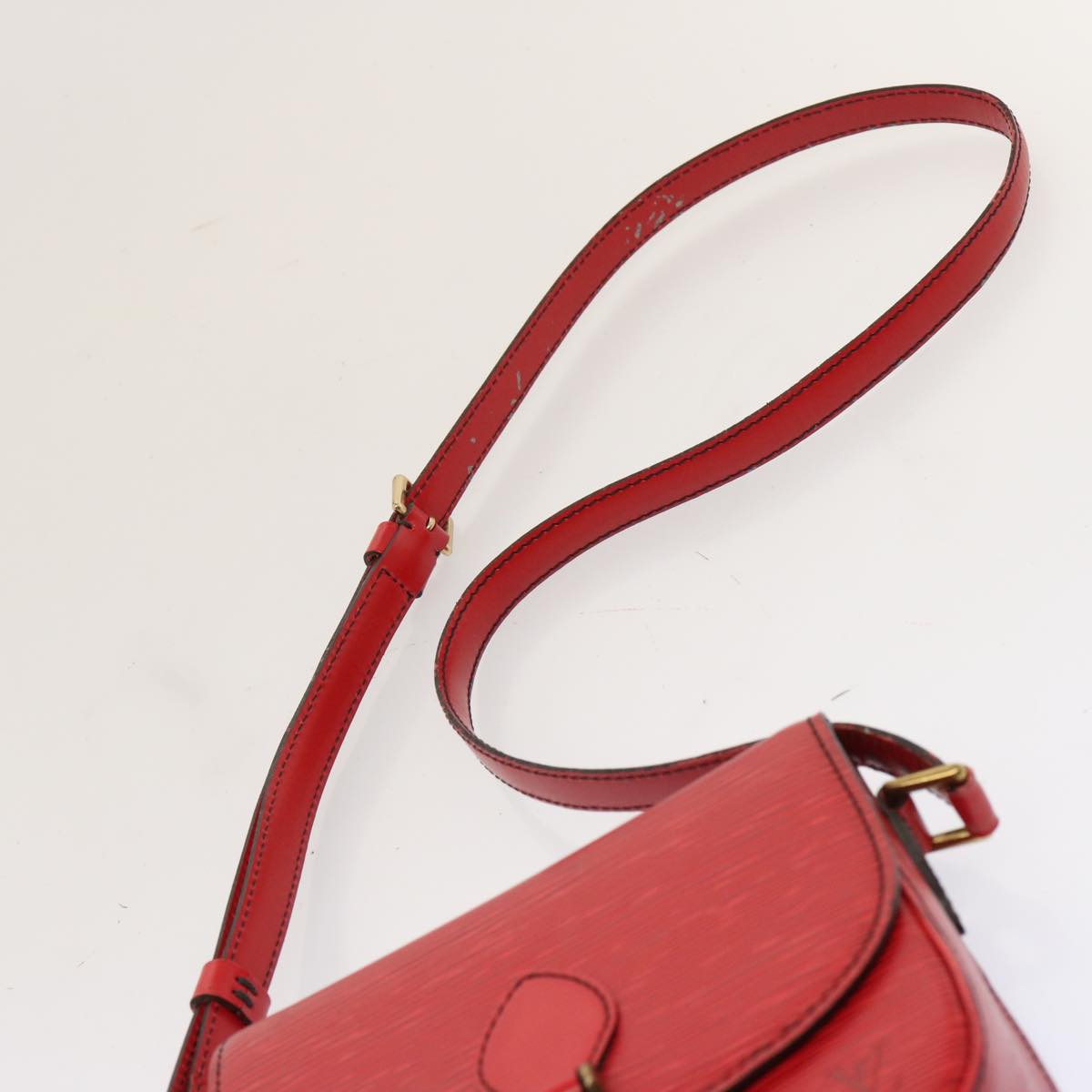 LOUIS VUITTON Epi Saint Cloud PM Shoulder Bag Red M52217 LV Auth bs13789