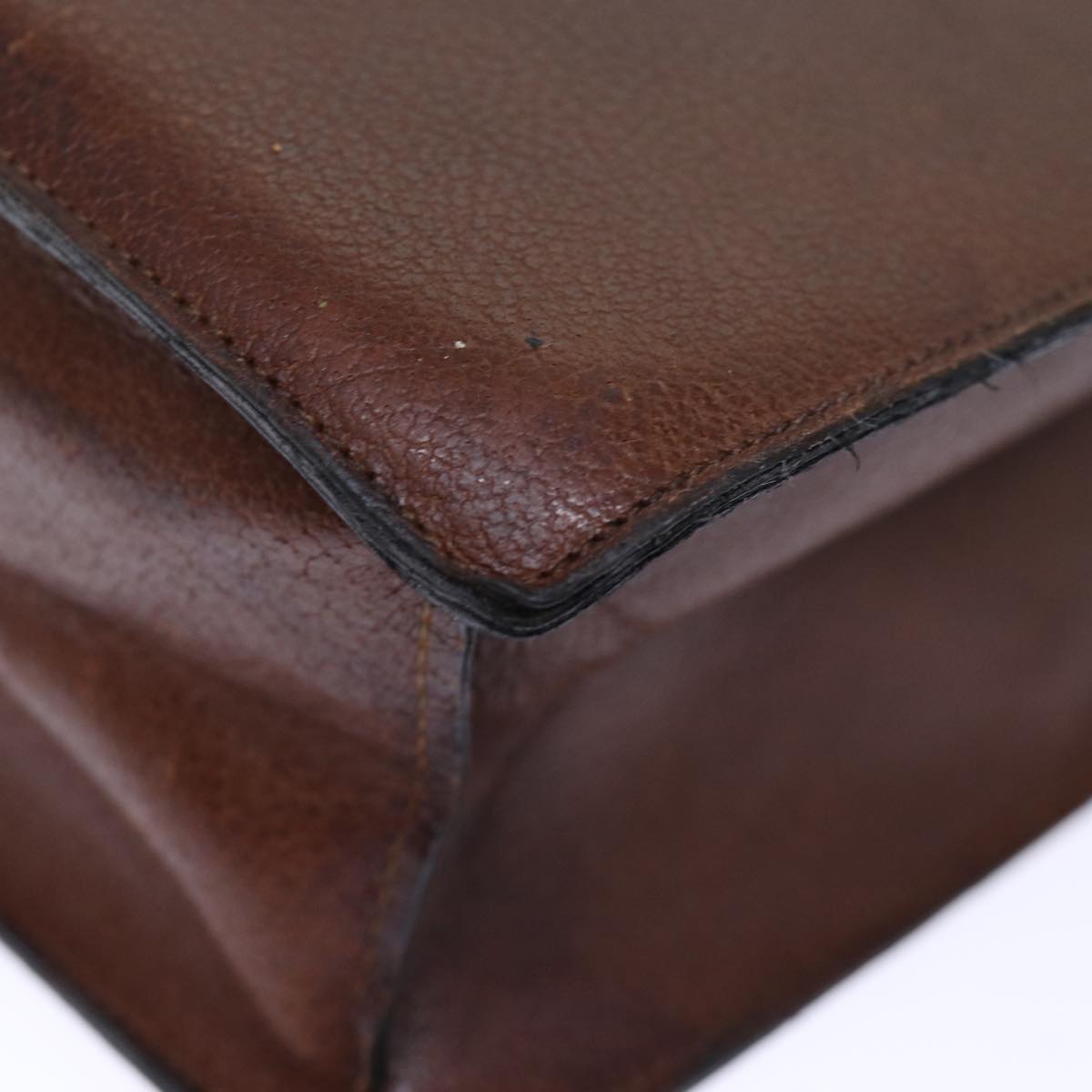 Salvatore Ferragamo Hand Bag Leather 2way Brown 001 2865 1657 Auth bs13795