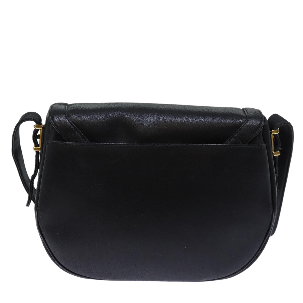 GIVENCHY Shoulder Bag Leather Black Auth bs13853