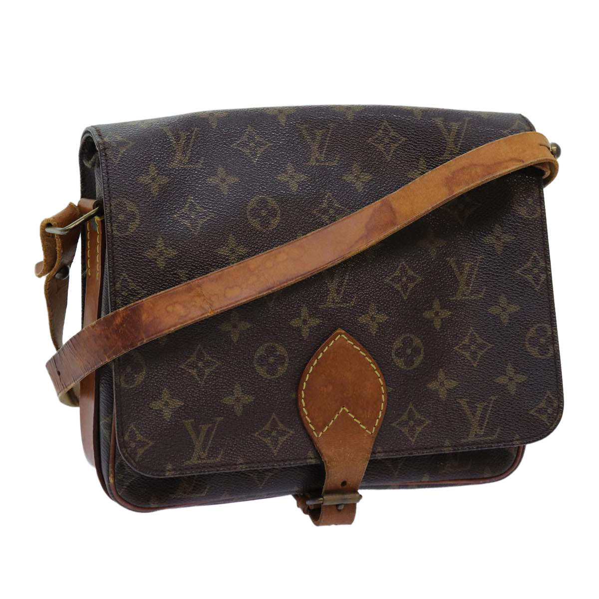 LOUIS VUITTON Monogram Cartouchiere GM Shoulder Bag M51252 LV Auth bs13890