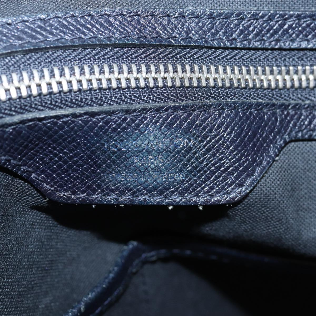 LOUIS VUITTON Taiga Cabas Zippe Boston Bag Navy M22842 LV Auth bs13957
