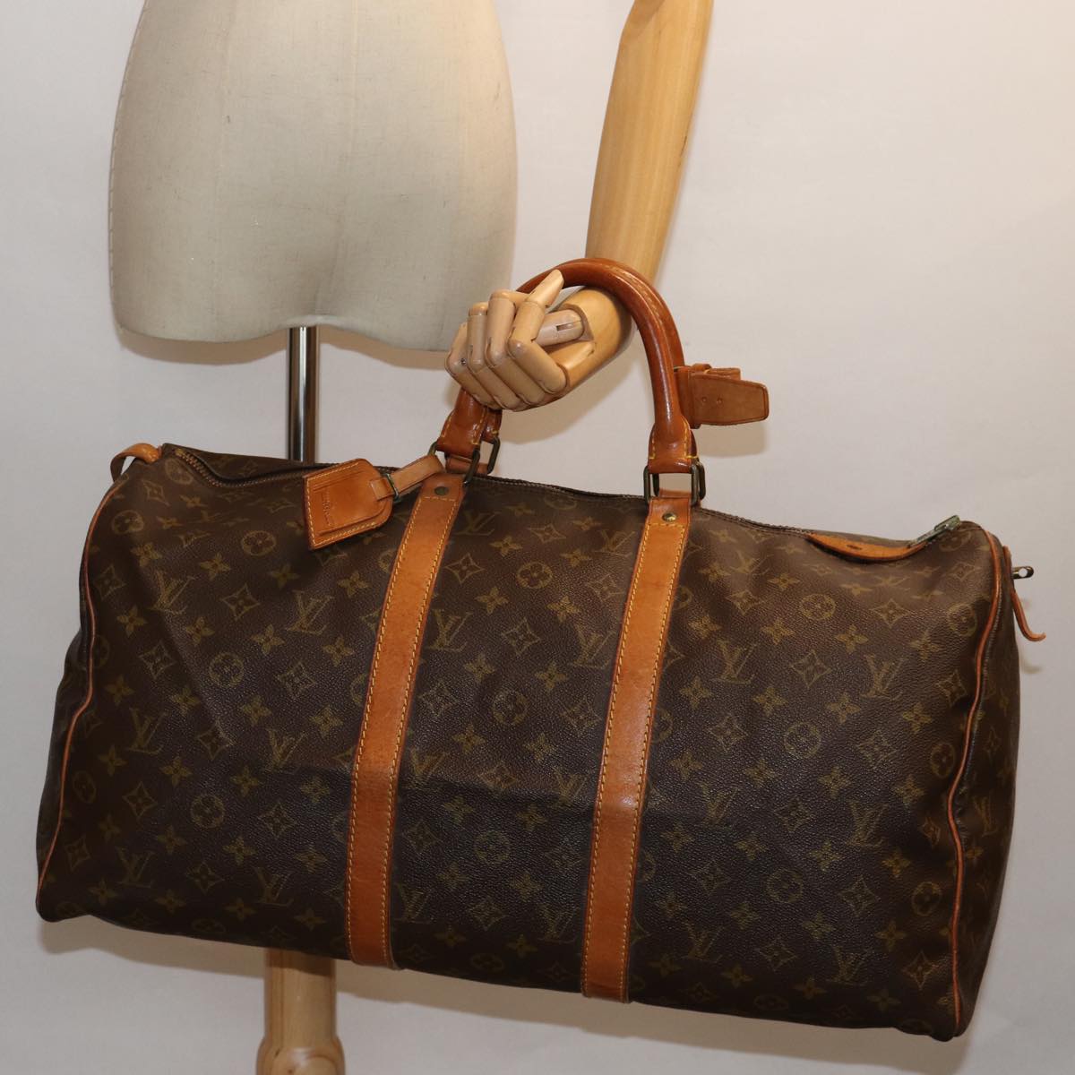 LOUIS VUITTON Monogram Keepall 50 Boston Bag Vintage M41426 LV Auth bs13960