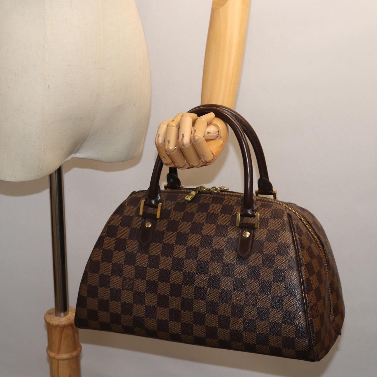 LOUIS VUITTON Damier Ebene Rivera MM Hand Bag N41434 LV Auth bs14013